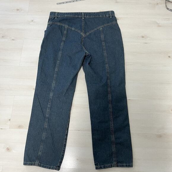 Vintage Cherokee Size 15 Straight Denim Blue Jeans Yoke Bare Back Wide Leg 90s - Picture 4 of 10